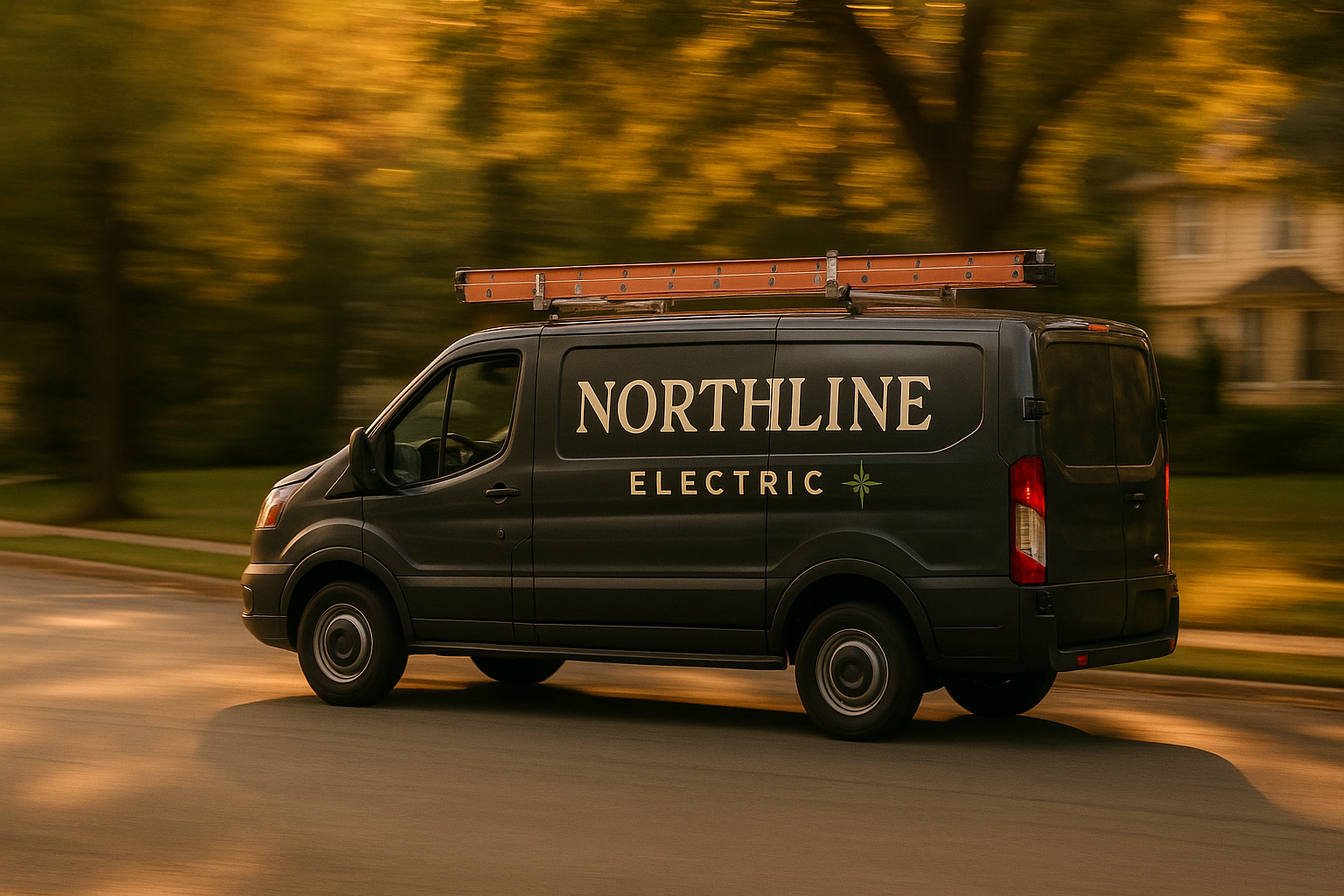 Northline Electric service van on the way to a customer in Central New Jersey