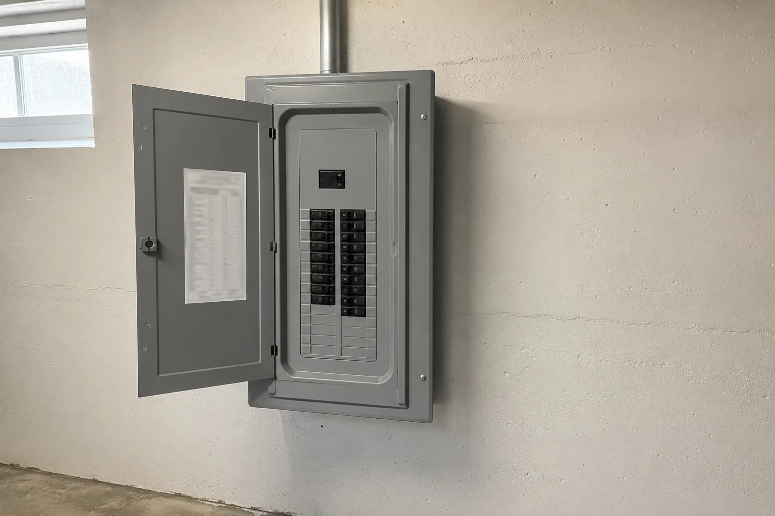 200-amp electrical service panel upgrade of the type common in Monmouth County, NJ homes